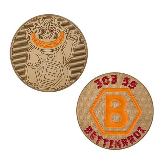 Ball Marker LTD. LUCKY FAT CAT GOLD FLAME ORANGE