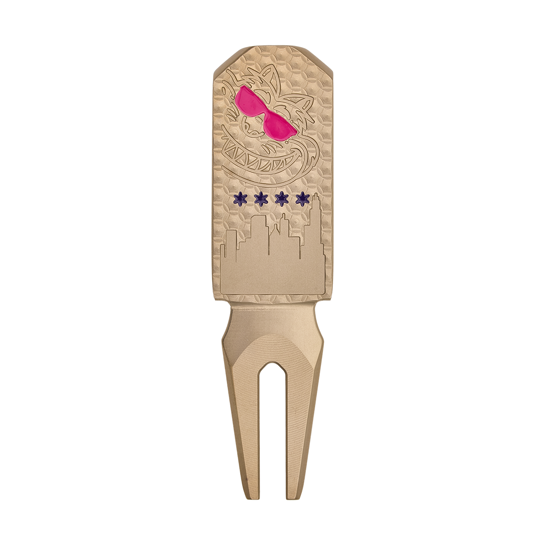 DIVOT TOOL SUNGLASS FAT CAT GOLD FLAME PINK
