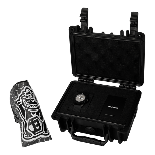 Bettinardi x Unimatic Silver Lucky Cat U1 Classic Watch