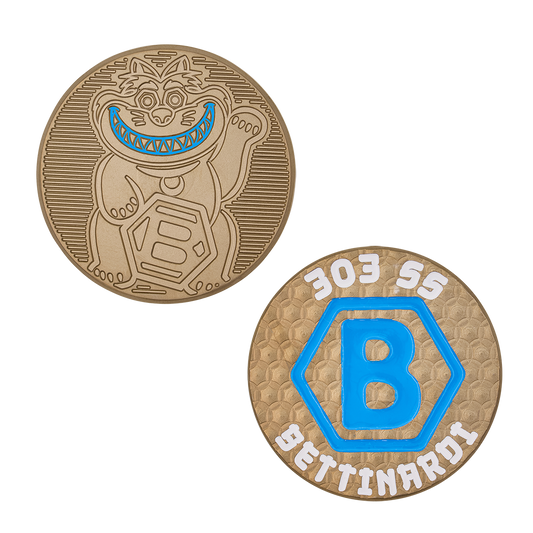 Ball Marker LTD. LUCKY FAT CAT GOLD FLAME BLUE