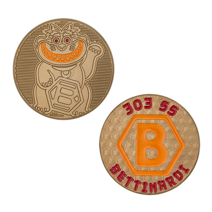 Ball Marker LTD. LUCKY FAT CAT GOLD FLAME ORANGE