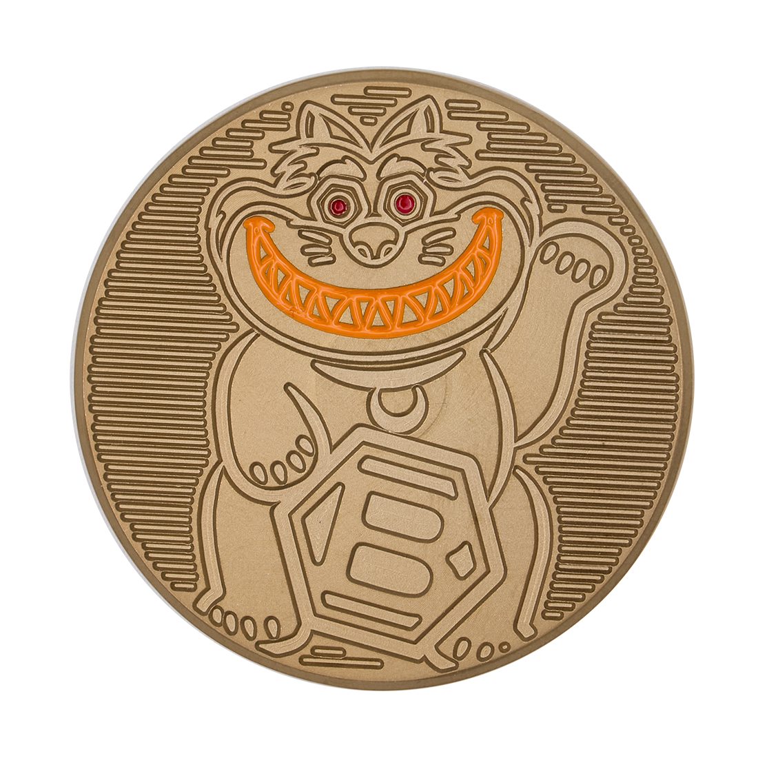 Ball Marker LTD. LUCKY FAT CAT GOLD FLAME ORANGE