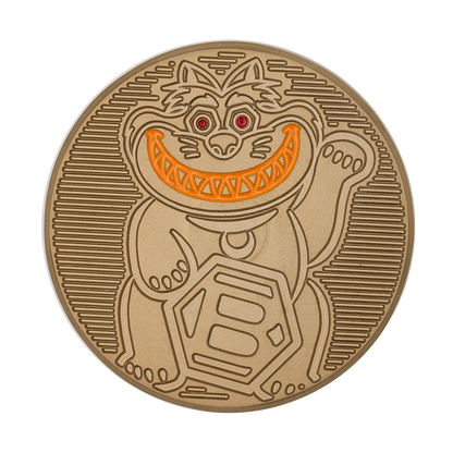 Ball Marker LTD. LUCKY FAT CAT GOLD FLAME ORANGE