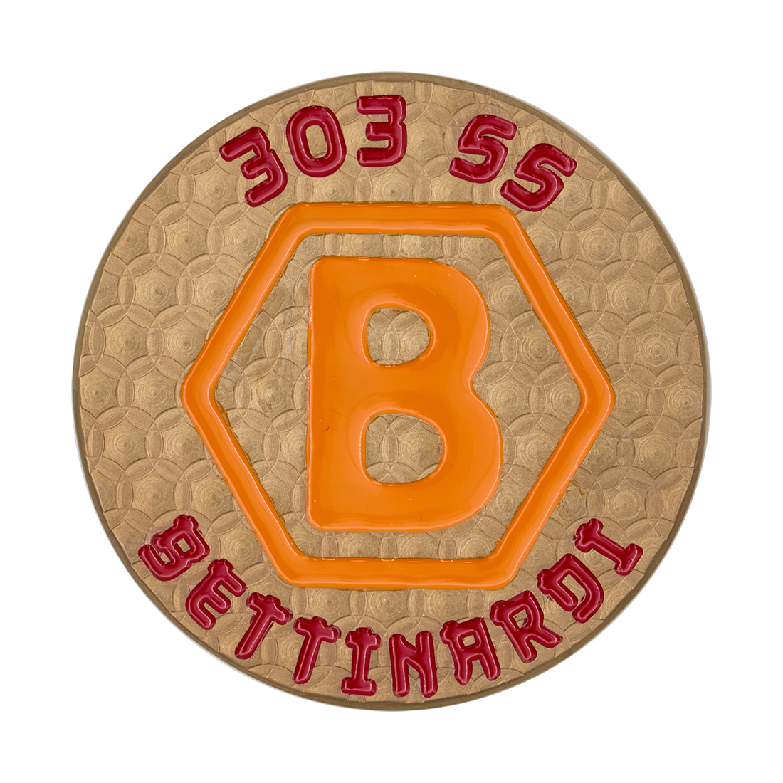 Ball Marker LTD. LUCKY FAT CAT GOLD FLAME ORANGE