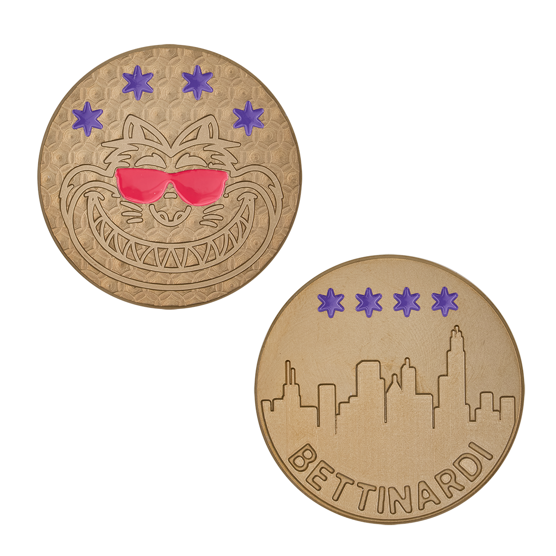 Ball Marker LTD. SUNGLASS FAT CAT GOLD FLAME PINK