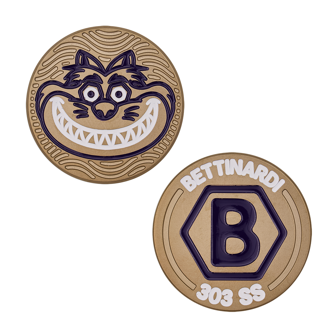 Ball Marker LTD. FAT CAT GOLD FLAME DEEP PURPLE