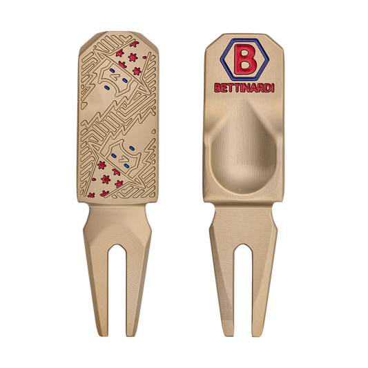 DIVOT TOOL WIZARD GOLD FLAME RED