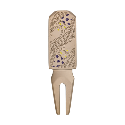 DIVOT TOOL WIZARD GOLD FLAME PURPLE