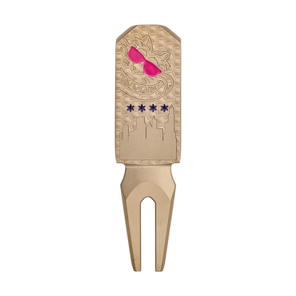 DIVOT TOOL SUNGLASS FAT CAT GOLD FLAME PINK