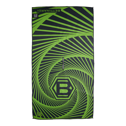 PLAYERS TOWEL LIME GREEN SPIRAL HEX B