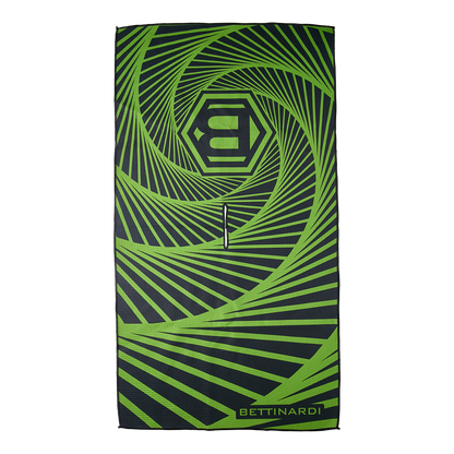 PLAYERS TOWEL LIME GREEN SPIRAL HEX B