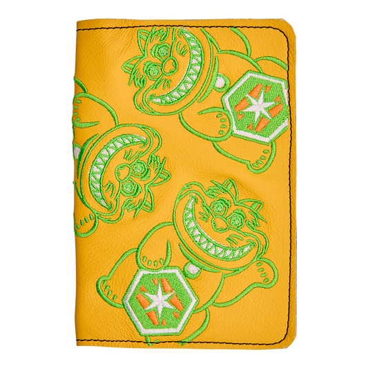 SCORECARD HOLDER LUCKY CAT YELLOW
