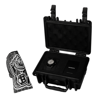 Bettinardi x Unimatic Silver Lucky Cat U1 Classic Watch