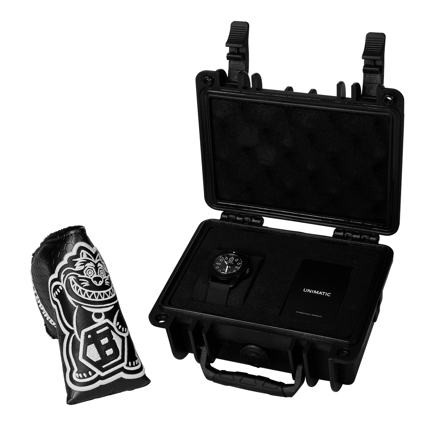 Bettinardi x Unimatic Black Lucky Cat U1 Classic Watch