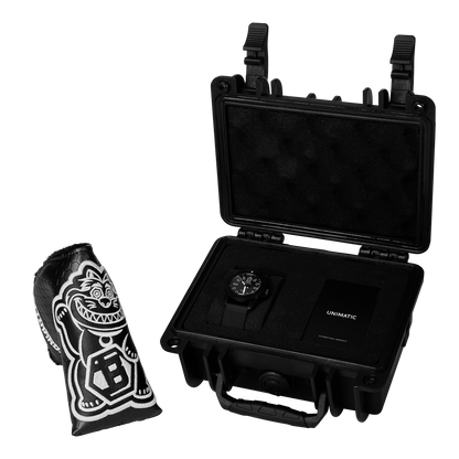 Bettinardi x Unimatic Black Lucky Cat U1 Classic Watch