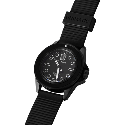 Bettinardi x Unimatic Black Lucky Cat U1 Classic Watch