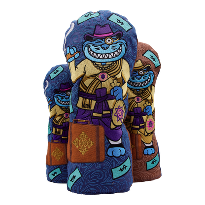 Holiday Gangster Cat Wood Set