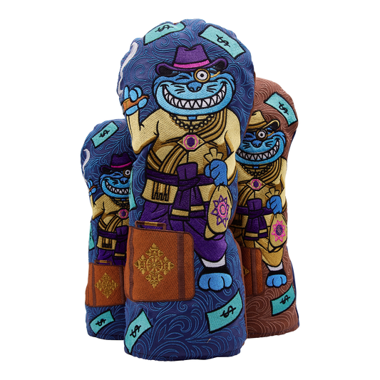 Holiday Gangster Cat Wood Set