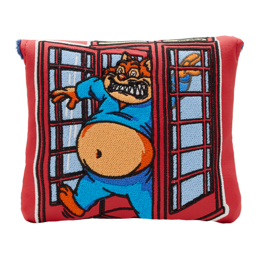 Fat Cat in a little Phone Booth Center Mallet